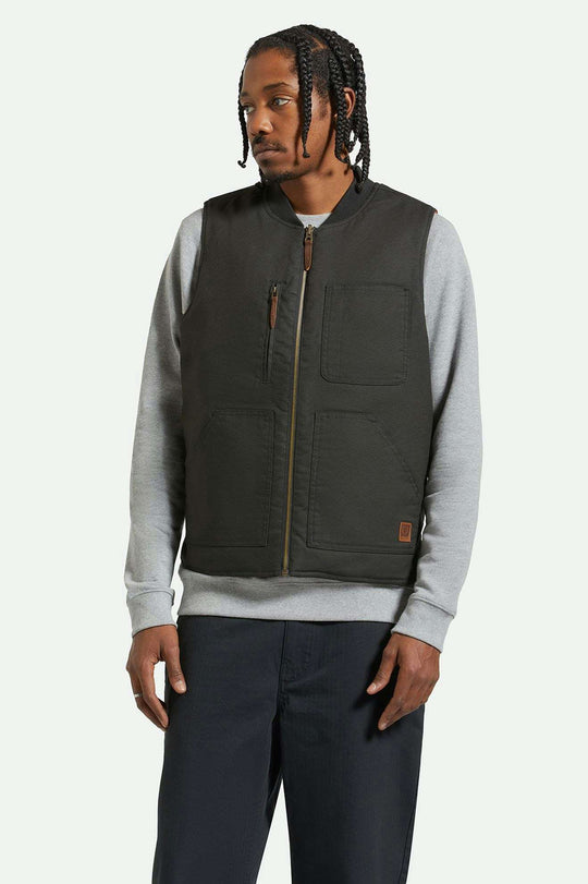 
       Men&#39;s Front Fit | Builders Abraham Reversible Vest - Washed Black/Rust Orange
     