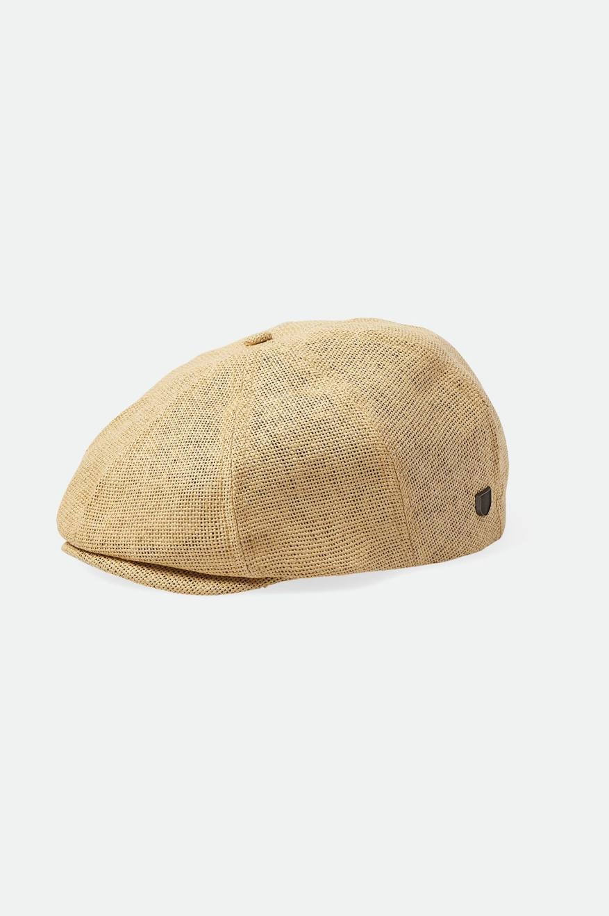 
       Brixton Brood Lightweight Newsboy Cap - Natural Straw
     