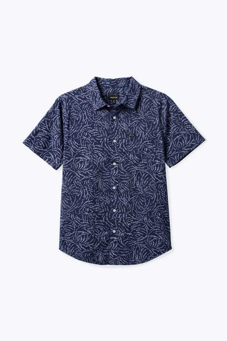 Charter Print S/S Woven Shirt - Washed Navy/Dusty Ripple