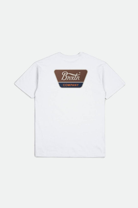 
       Brixton Linwood S/S Standard Tee - White/Sepia/Beige
     