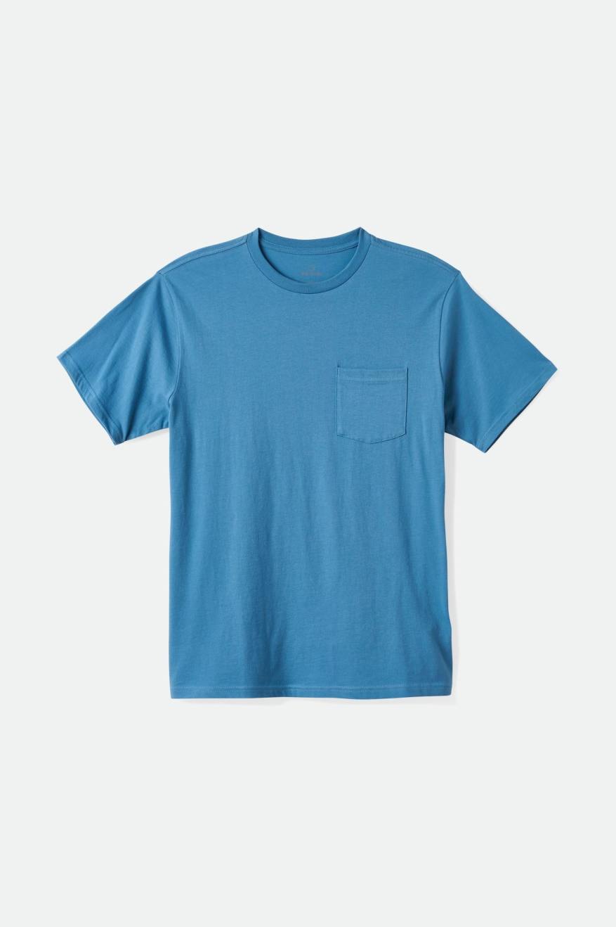 
       Brixton Premium Cotton S/S Pocket Tee - Blue Heaven
     