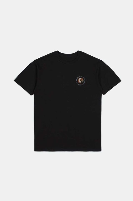 
       Brixton Revere S/S Standard T-Shirt - Black/Persimmons Orange Worn Wash
     