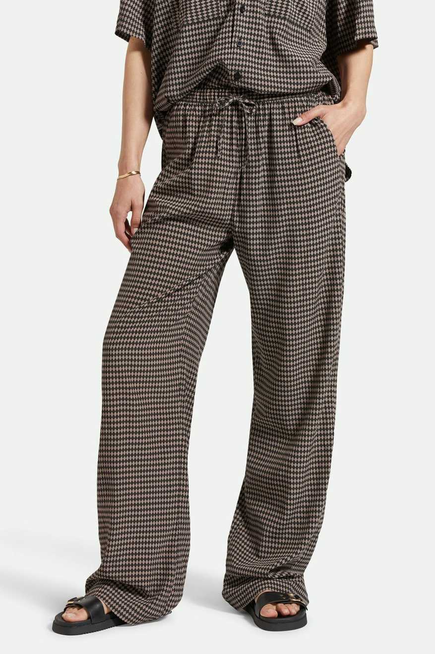 
       Women&#39;s Front Fit | Hudson Lounge Pant - Washed Black/Cinder Grey Diamond Check
     