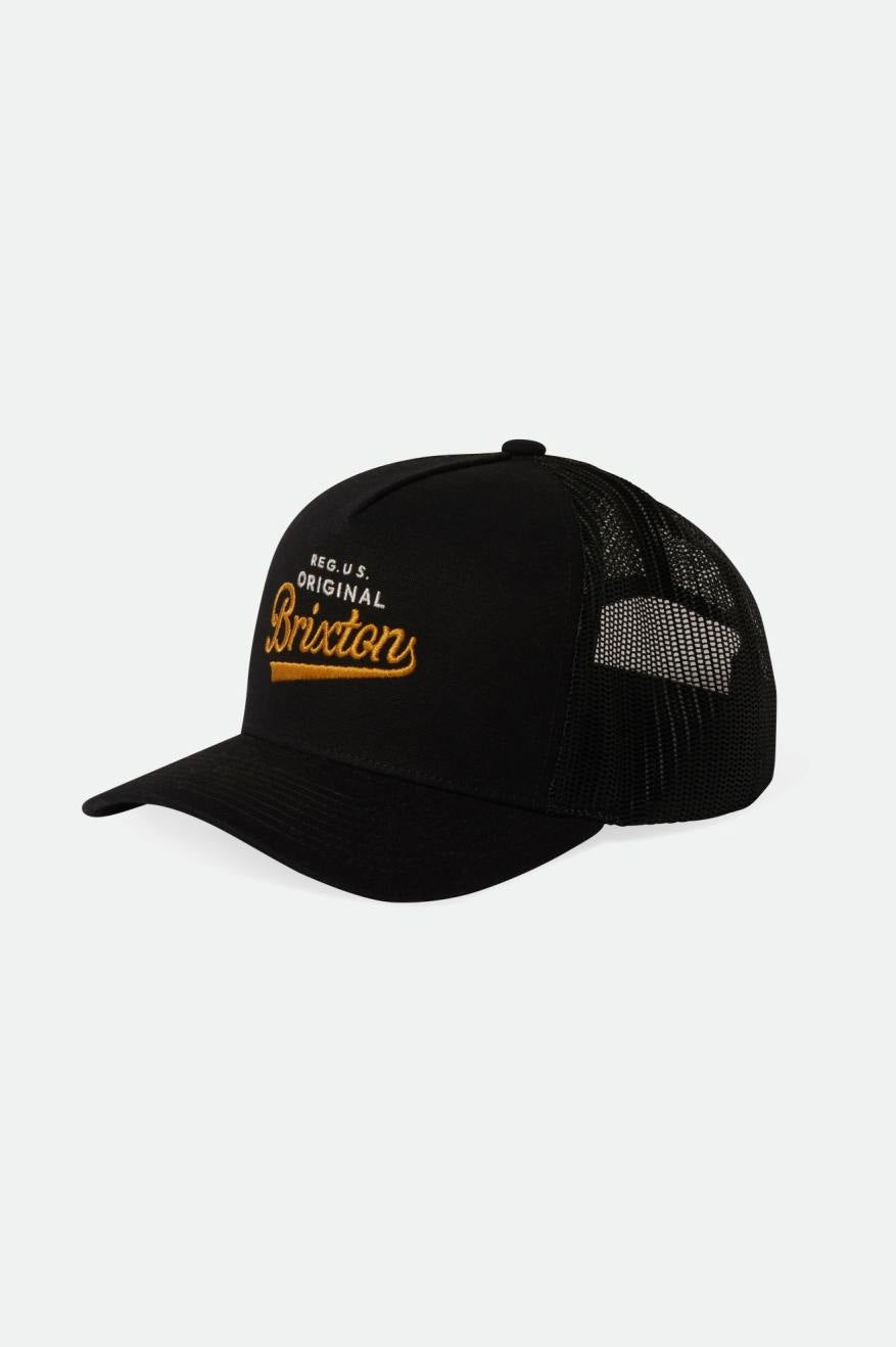 
       Brixton Postal C Netplus MP Trucker Hat - Black/Black
     