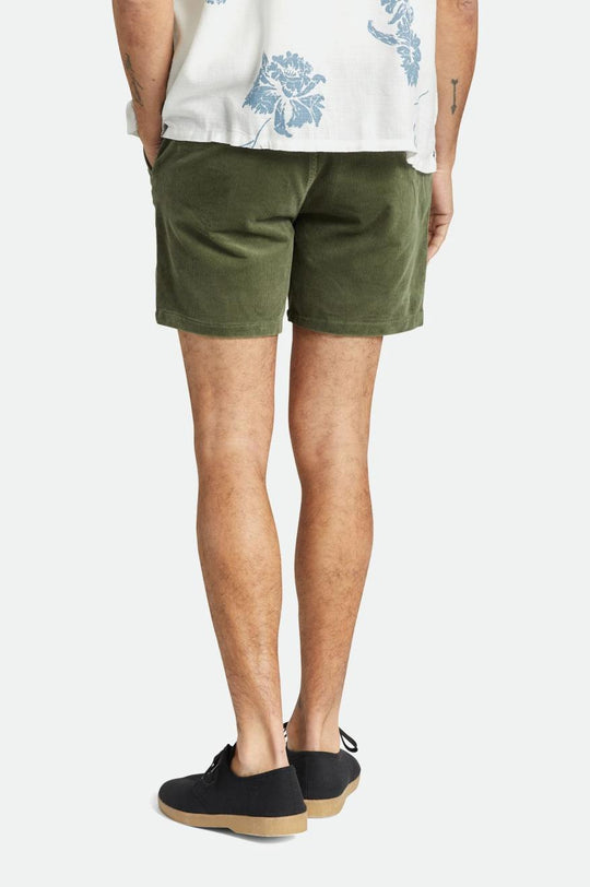 
       Brixton Choice Chino Short 5&quot; - Olive Surplus Cord
     