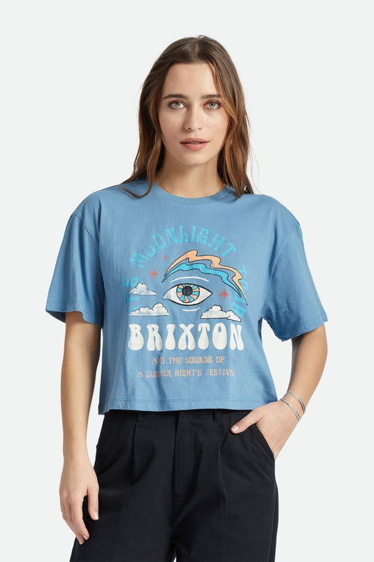 
       Brixton Moonlight Tour S/S Skimmer Tee - Blue Heaven
     