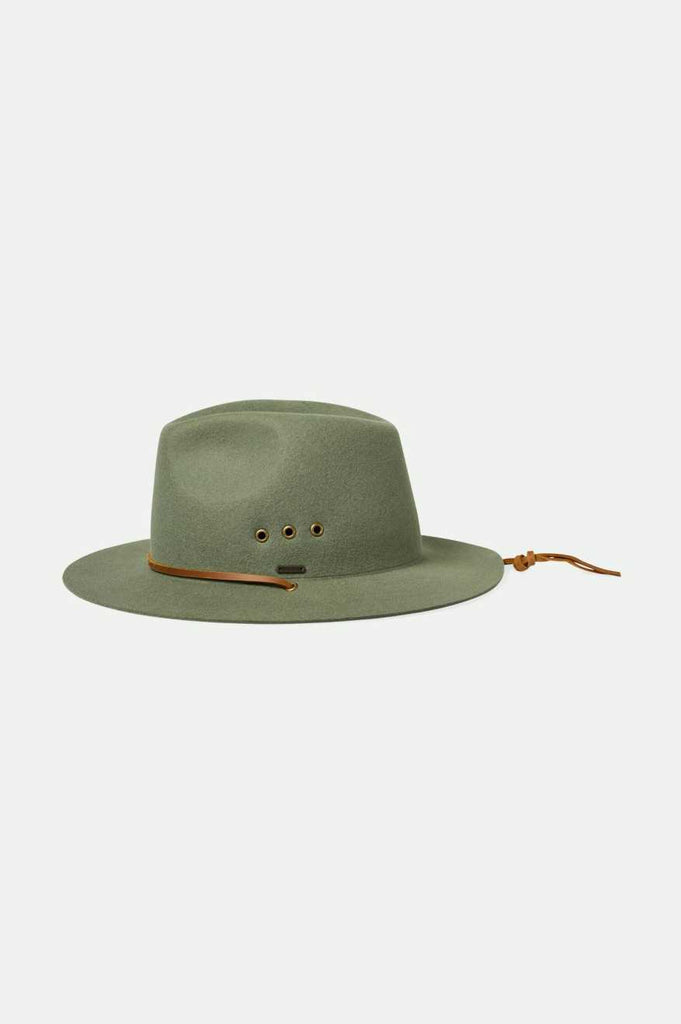 Brixton Wesley WTHR GUARD™ Packable Fedora - Light Moss