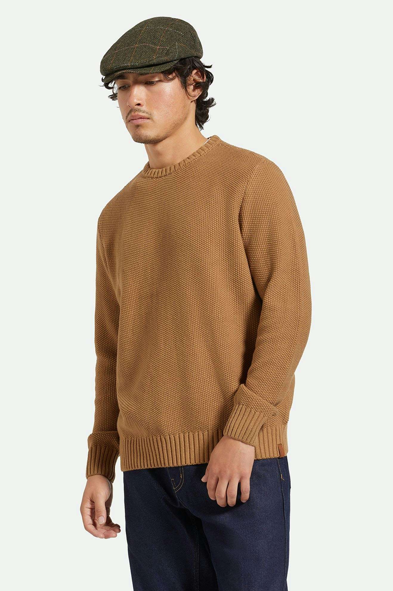 
       Men&#39;s Front Fit | Jacques Waffle Knit Sweater - Tiger&#39;s Eye
     