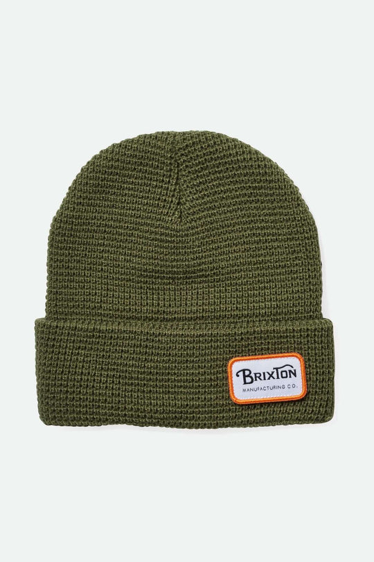 
       Brixton Men&#39;s Grade Waffle Knit Beanie - Military Olive | Main
     