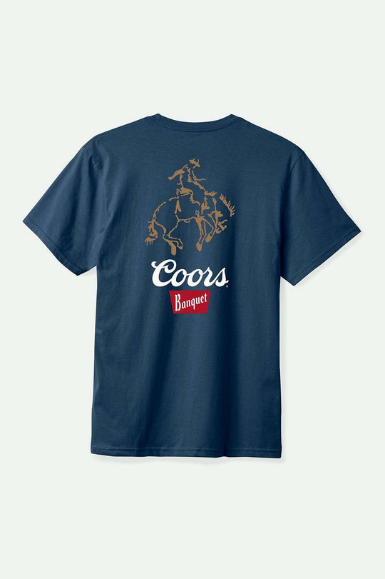 
       Back Laydown Image for Coors Colt S/S Standard T-Shirt - Navy
     