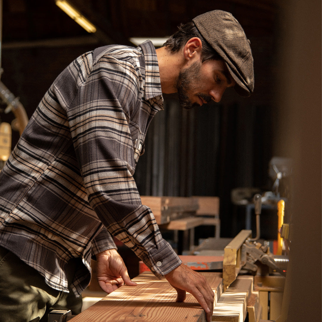 
       Bowery Stretch Utility Flannel for creators and builders
     