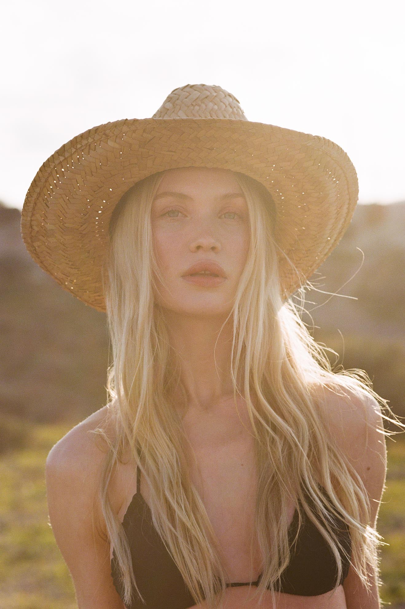 
       Brixton Houston Straw Cowboy Hat - Natural
     