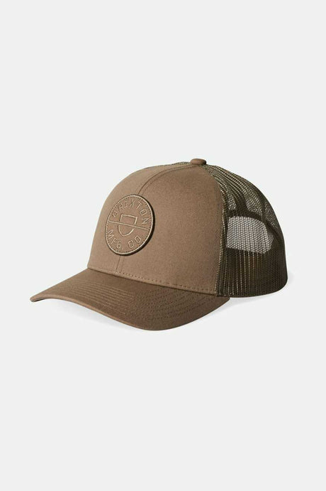 Brixton Men's Crest Netplus Trucker Hat - Cinder Grey/Cinder Grey | Main