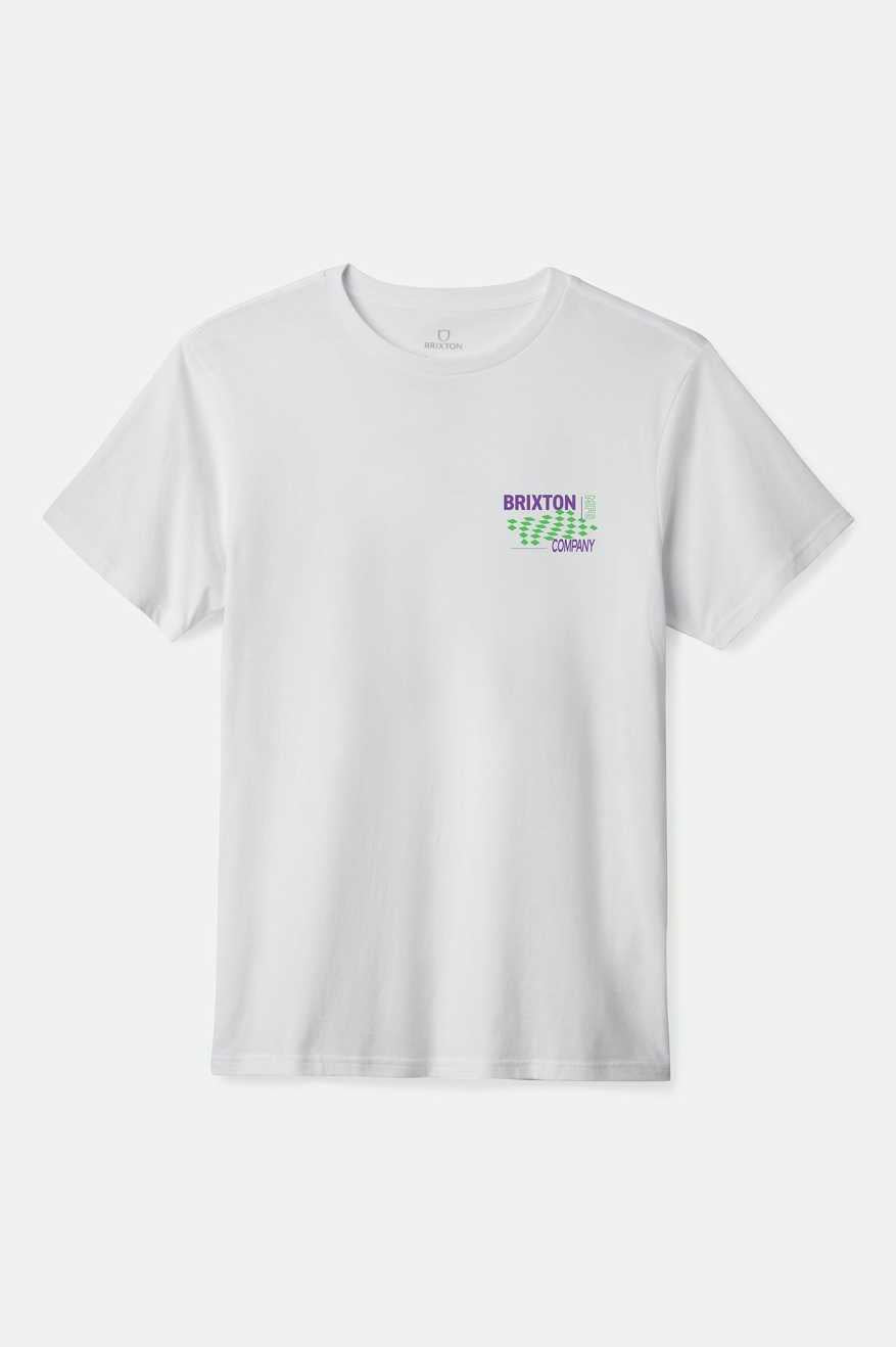 
       Brixton Neon Finish Line S/S Standard T-Shirt - White
     