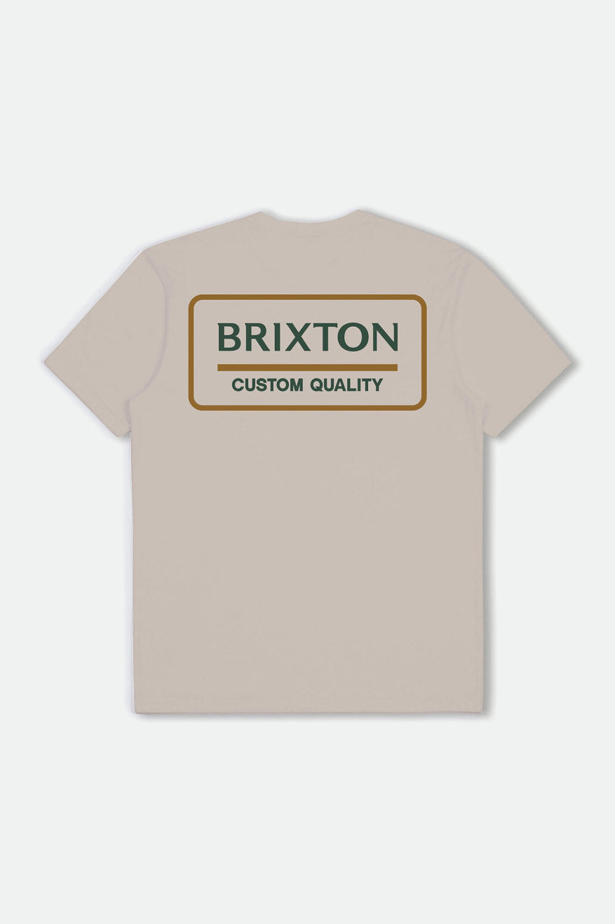 
       Brixton Palmer Proper S/S Standard Tee - Cream/Pine Needle/Golden Brown
     