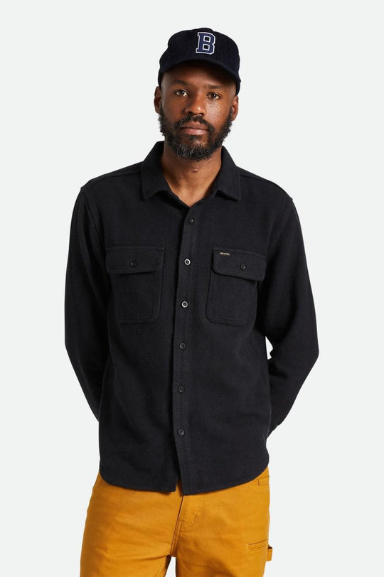 
       Brixton Bowery Textured Loop Twill L/S Overshirt - Black
     