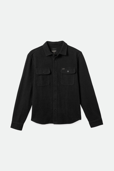 Bowery Textured Loop Twill L/S Overshirt - Black