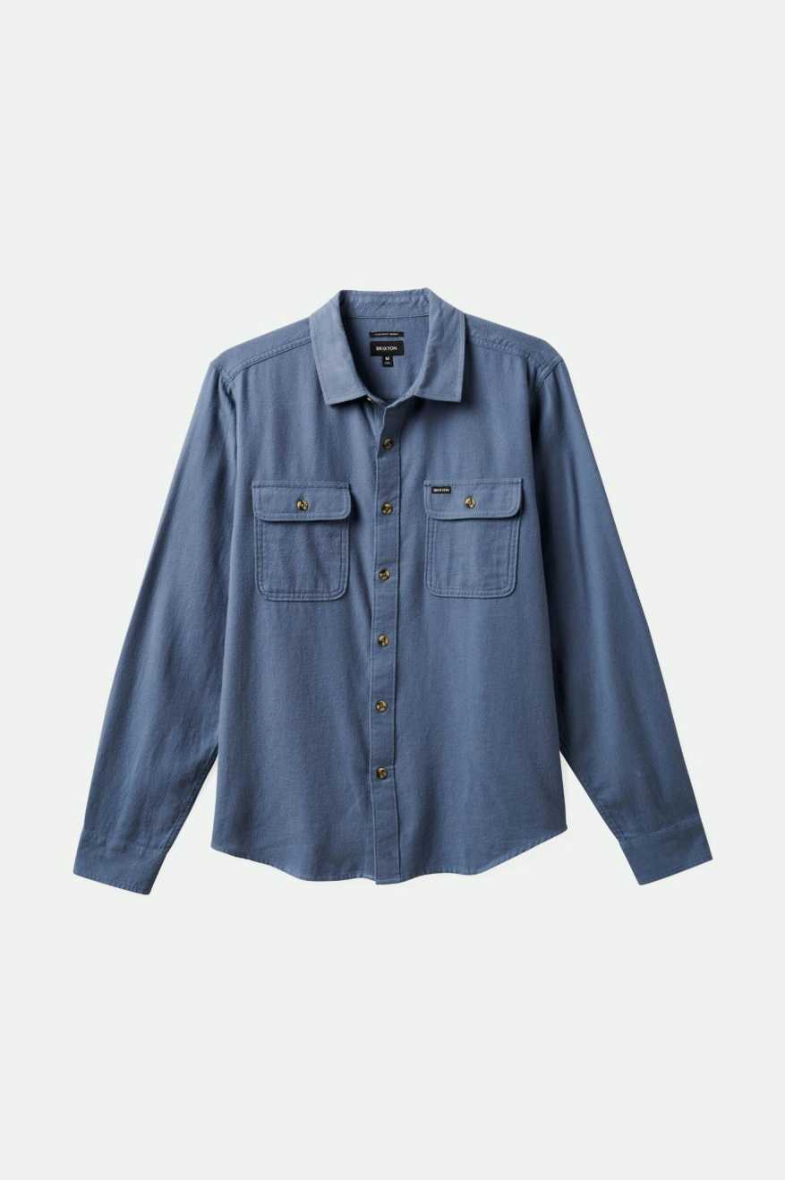 
       Brixton Bowery Lightweight Ultra Soft L/S Flannel - Flint Stone Blue
     