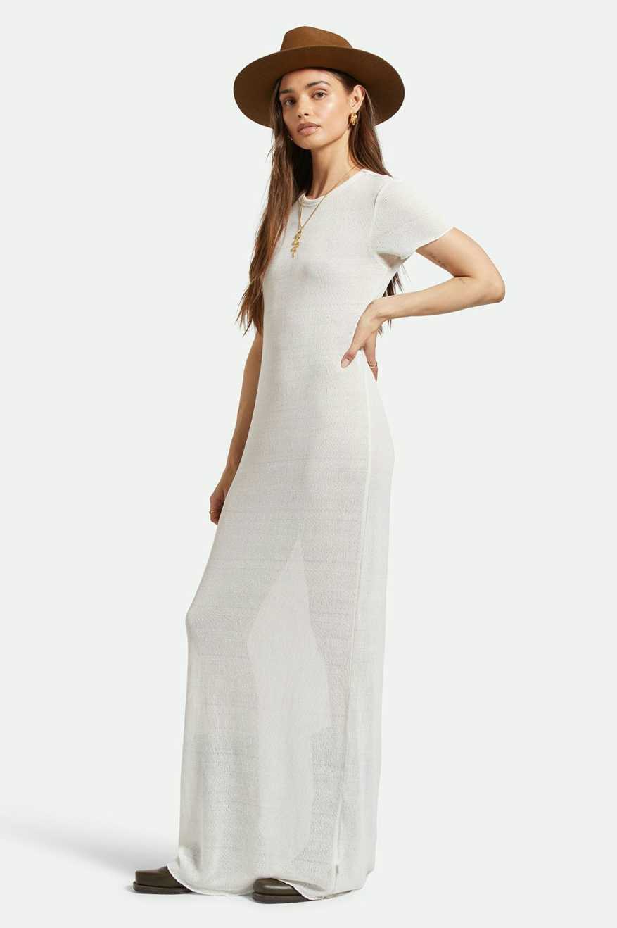 
       Women&#39;s Side Fit | Sheer Knit Dress - Off White
     