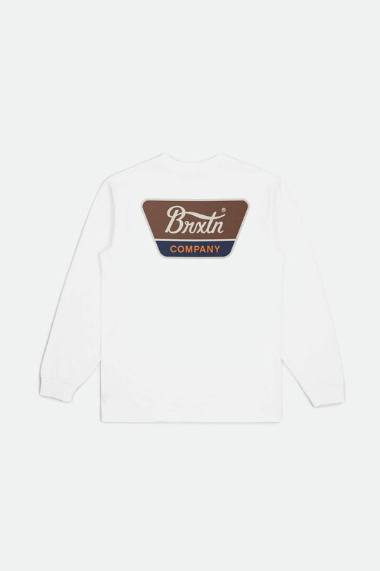 
       Brixton Linwood L/S Standard Tee  - White/Sepia/Beige
     