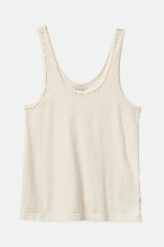 
       Brixton Carefree Organic Garment Dyed Scoop Neck Tank - White Smoke
     