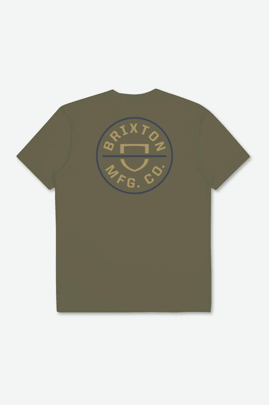 
       Brixton Crest II S/S Standard Tee - Olive Surplus/Antelope/Washed Navy
     