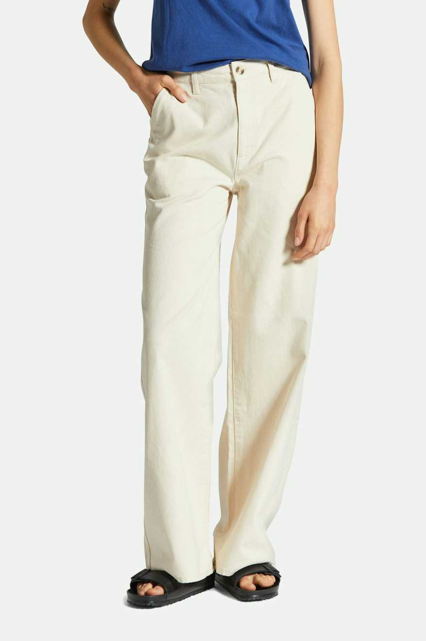 
       Brixton Victory Full Length Wide Leg Pant - Natural/Natural
     