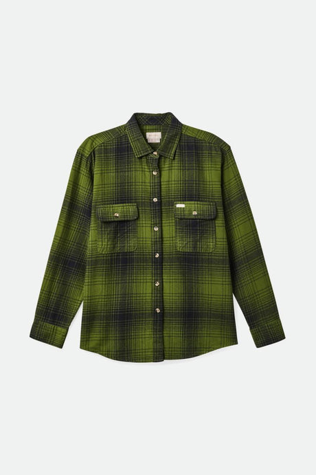 Bowery Boyfriend L/S Flannel - Chive/Black