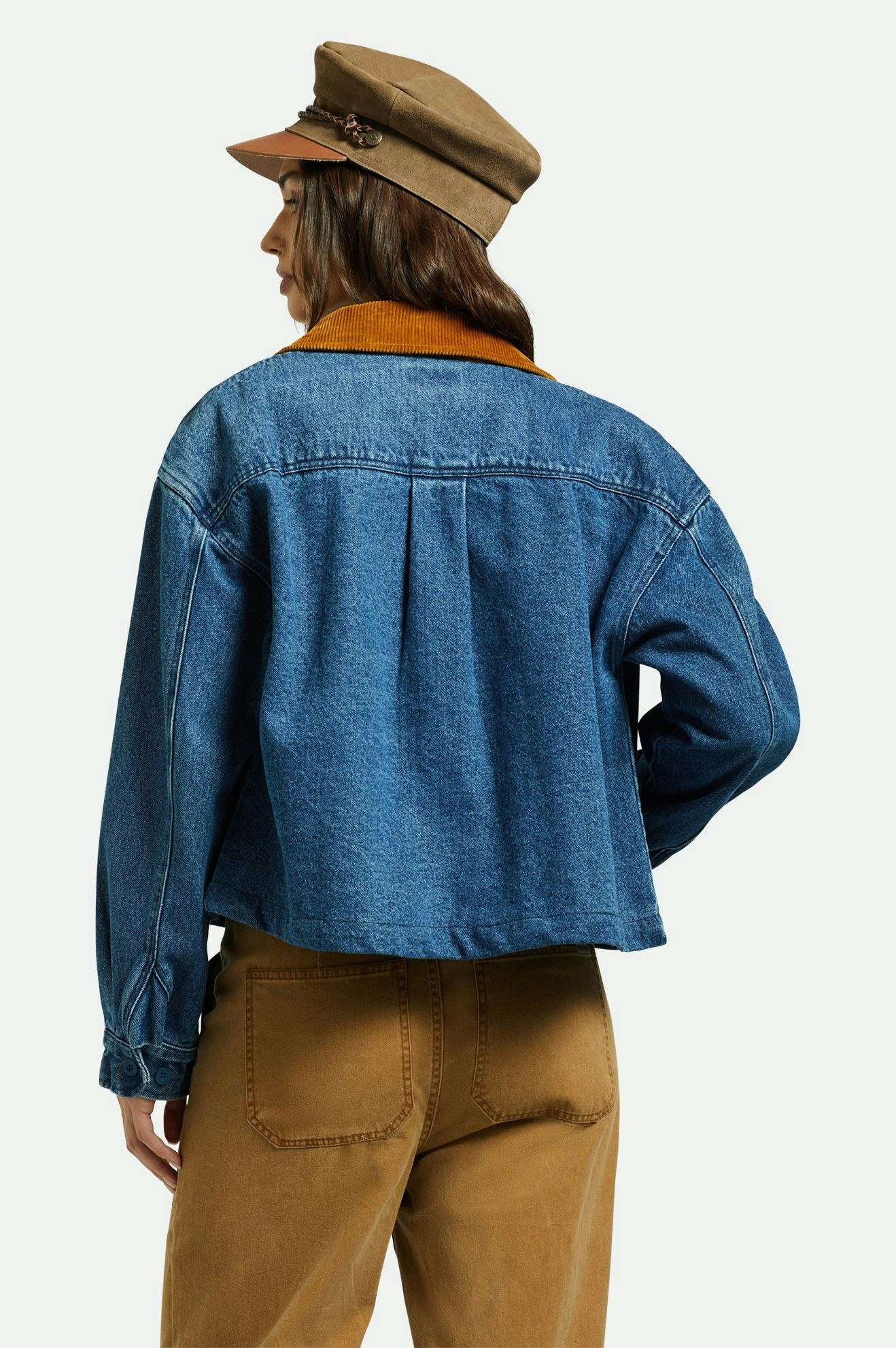 
       Women&#39;s Back Fit Image | Utopia L/S Overshirt - Washed Denim
     