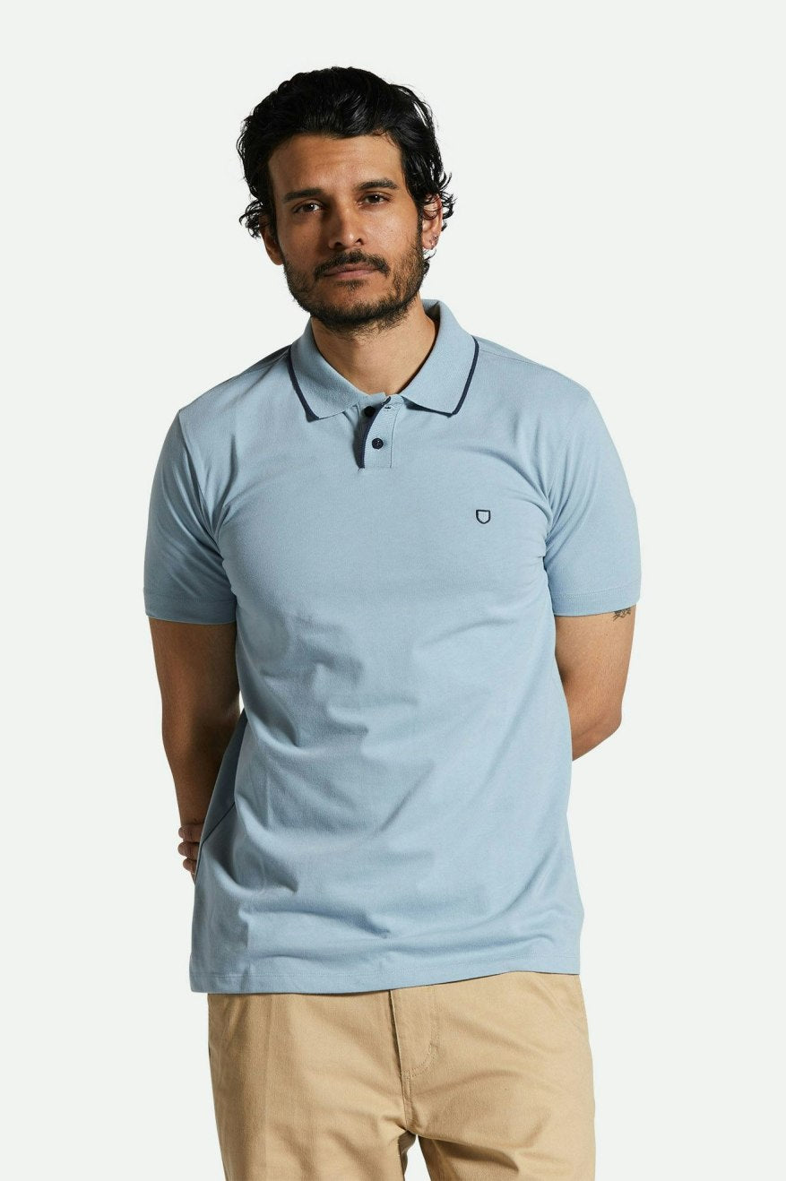 
       Brixton Mod Flex S/S Polo - Dusty Blue/Washed Navy
     