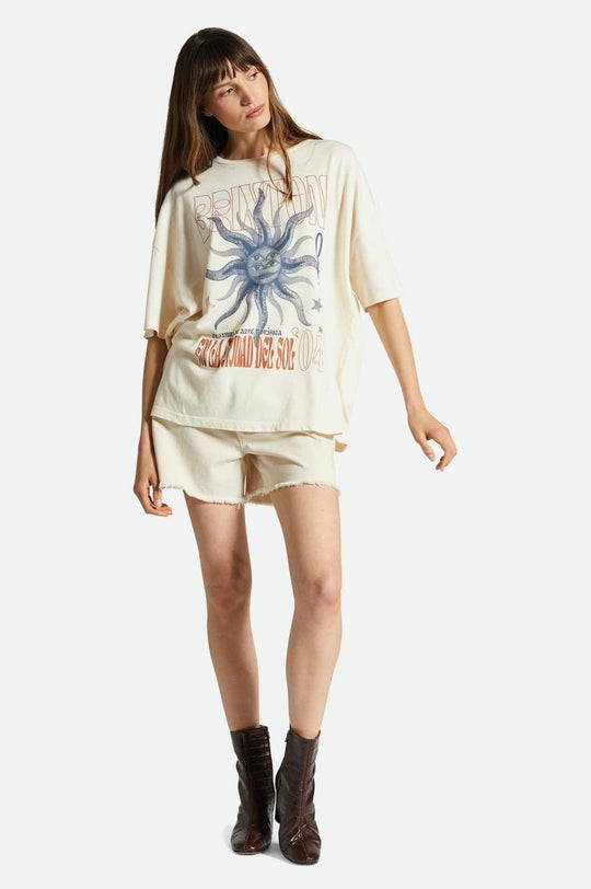 
       Brixton El Festival Oversized Boyfriend Tee - White Smoke
     