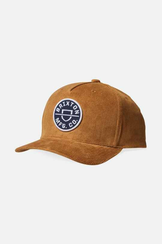 
       Brixton Crest C Netplus MP Snapback - Golden Brown Cord
     