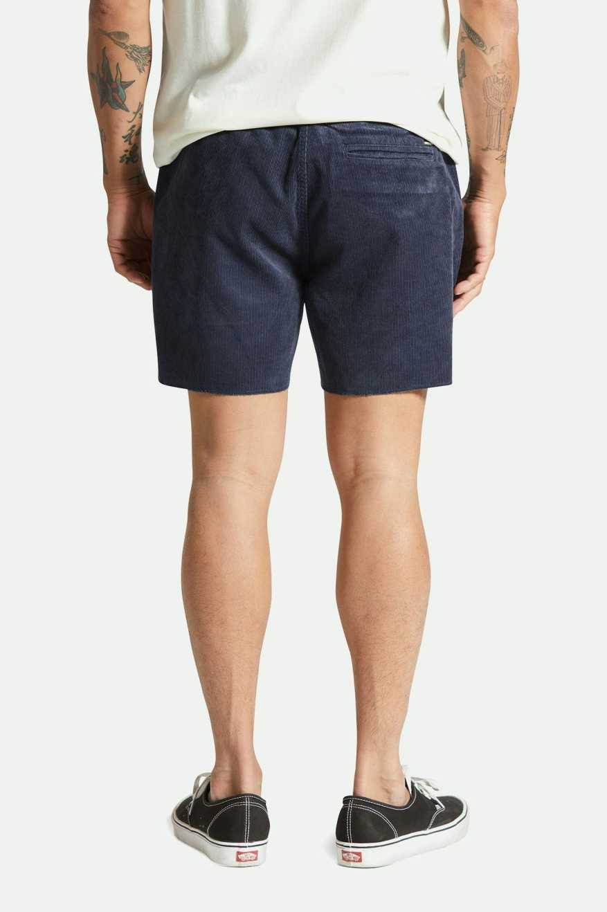 
       Brixton Madrid II Corduroy Short 5&quot; - Washed Navy Cord
     