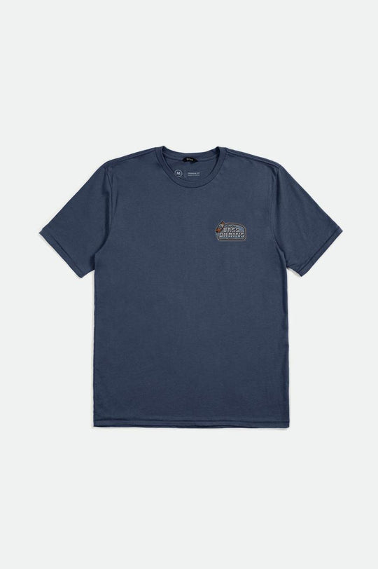 
       Brixton Bass Brains Boat S/S Standard Tee - Washed Navy
     