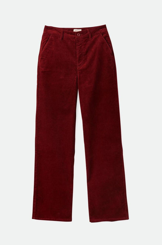 
       Brixton Victory Full Length Wide Leg Pant - Dark Burgundy
     