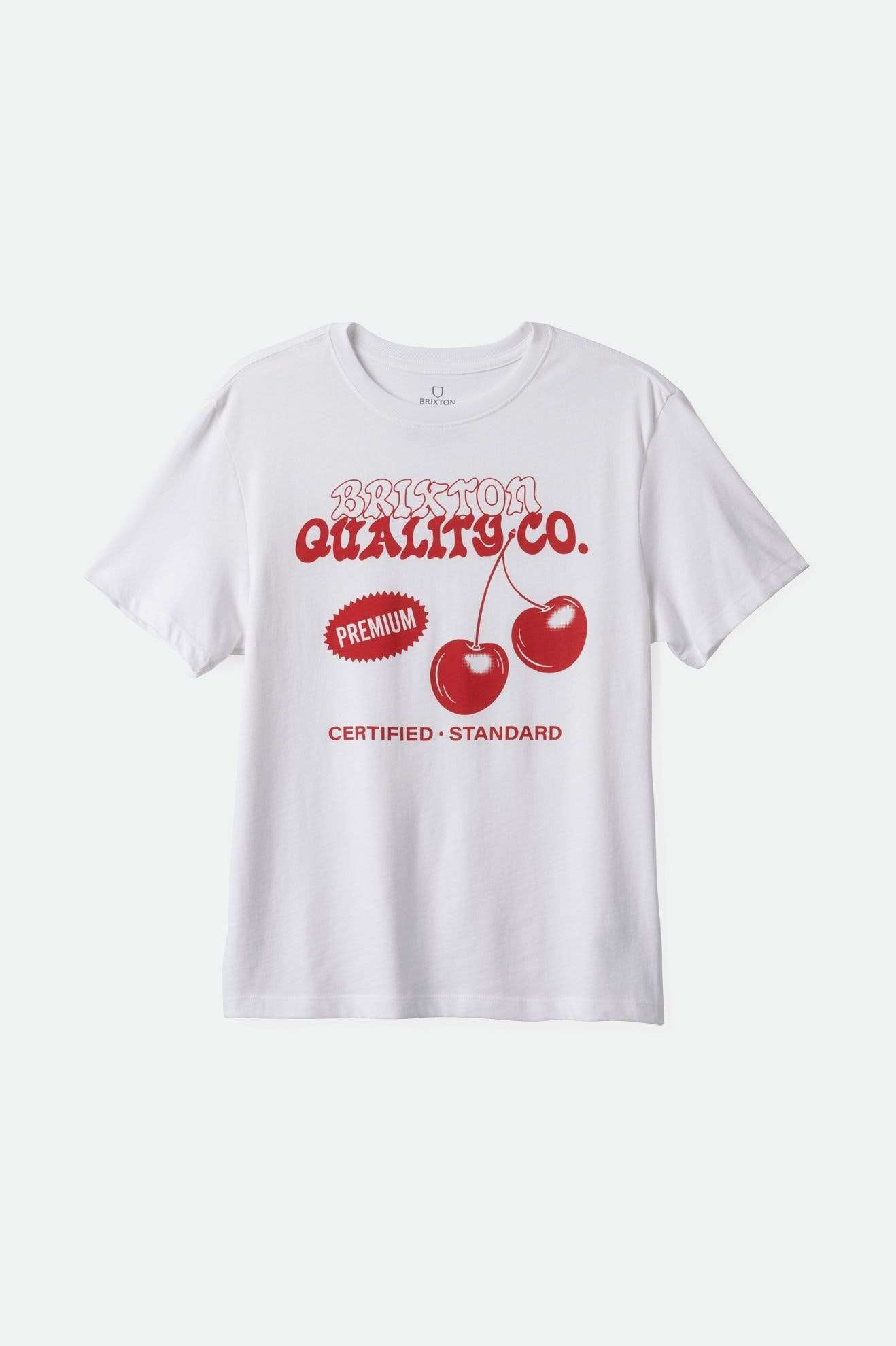 
       Women&#39;sPremium Cherry Vintage Crew T-Shirt - White| Main
     