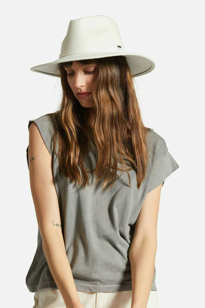 Brixton Joanna Felt Packable Hat - Off White