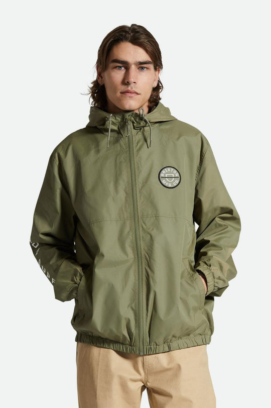 
       Brixton Claxton Crest Lightweight Jacket - Olive Surplus
     