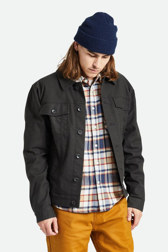 
       Brixton Builders Cable Stretch Trucker Jacket - Washed Black
     