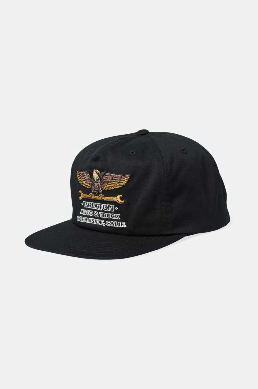 Brixton Repair Black Snapback Hat