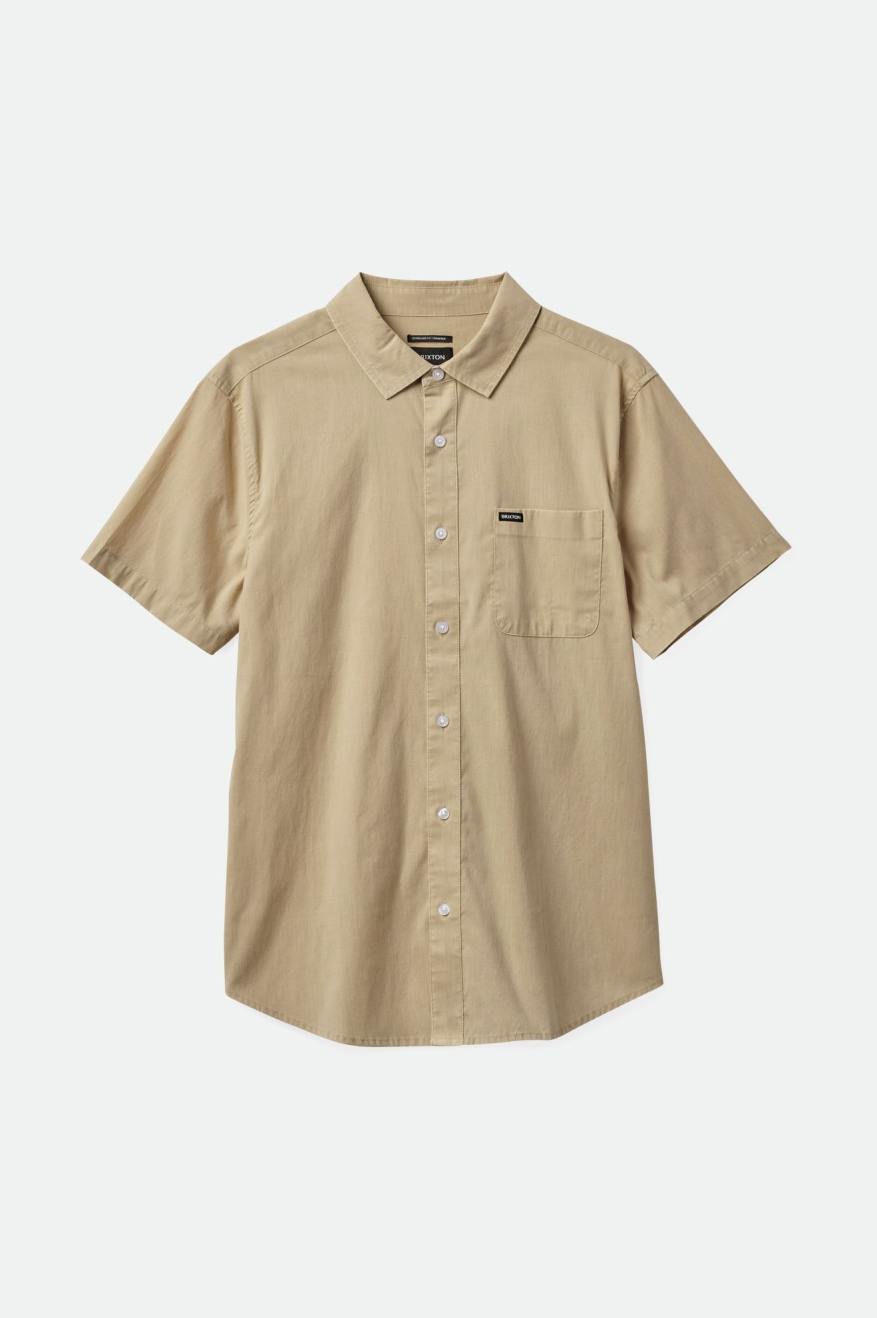 
       Brixton Charter Sol Wash S/S Woven Shirt - Oat Milk Sol Wash
     