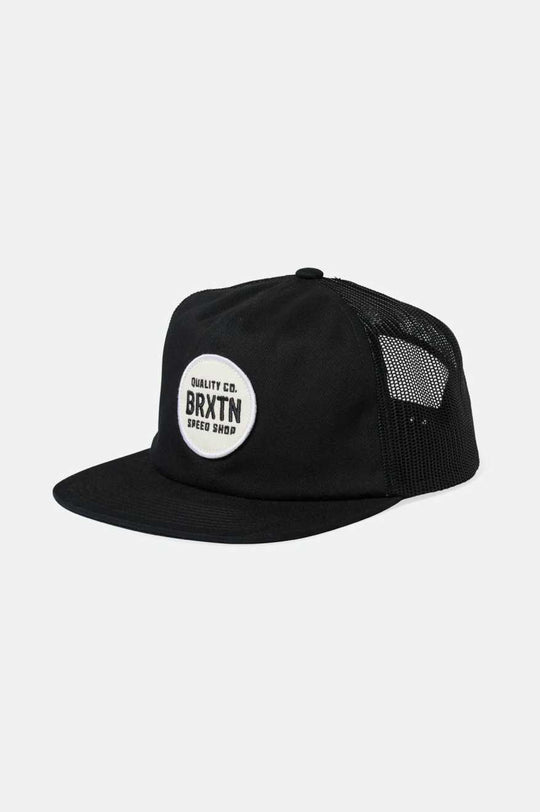 
       Brixton Men&#39;s Gateway Netplus Trucker Hat - Black/Black | Main
     