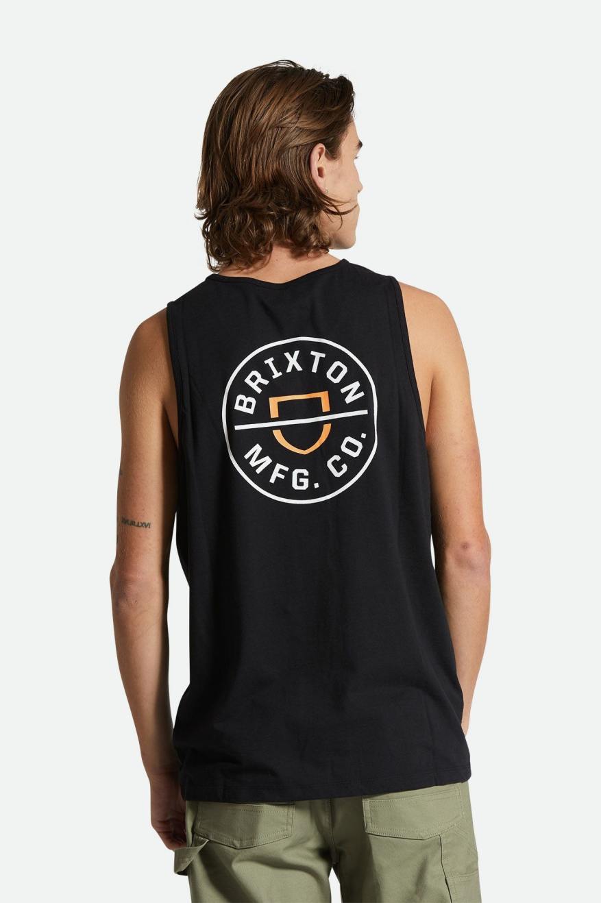 
       Brixton Crest Tank Top - Black/Apricot Crush/White
     