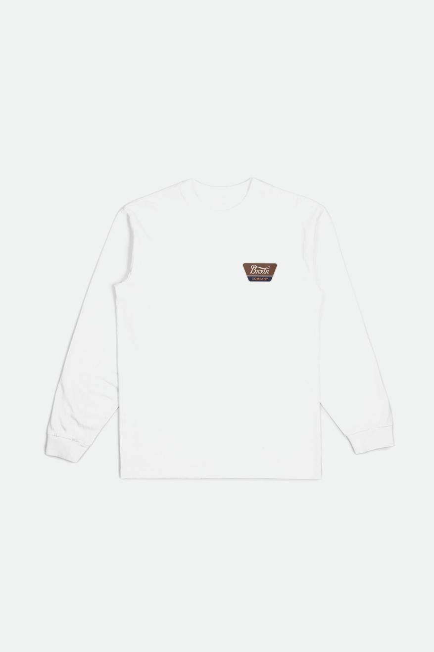 
       Brixton Linwood L/S Standard Tee  - White/Sepia/Beige
     