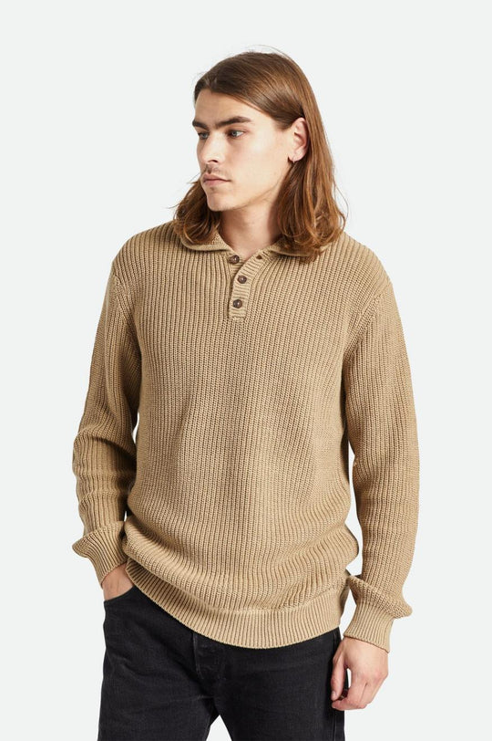 
       Brixton Not Your Dad&#39;s Fisherman Sweater - Oatmeal
     