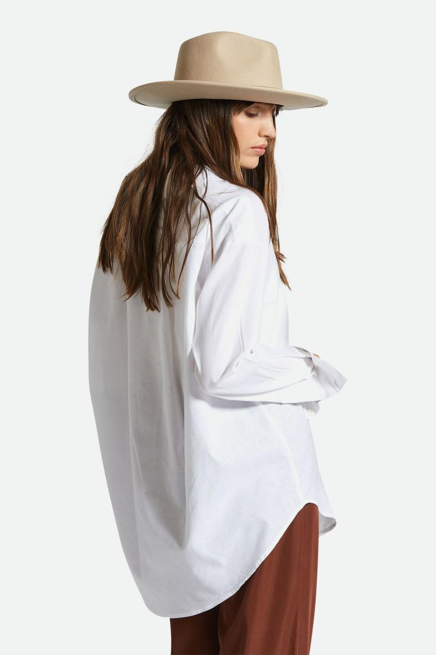 
       Brixton Sidney Oversized L/S Woven - White Solid
     