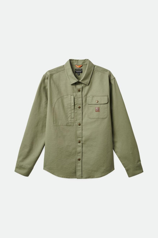 
       Brixton Builders Stretch Overshirt - Olive Surplus
     