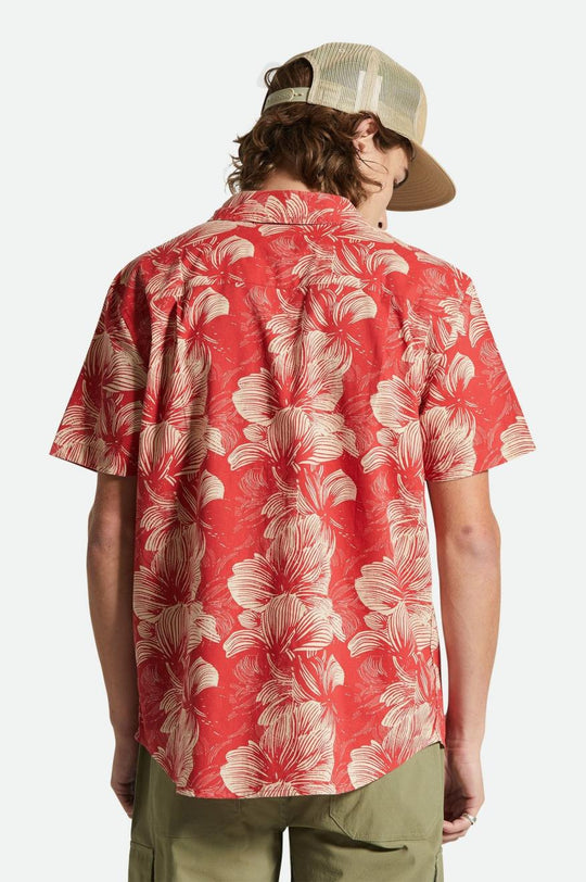 
       Brixton Charter Print S/S Woven Shirt - Casa Red/Oatmilk Floral
     