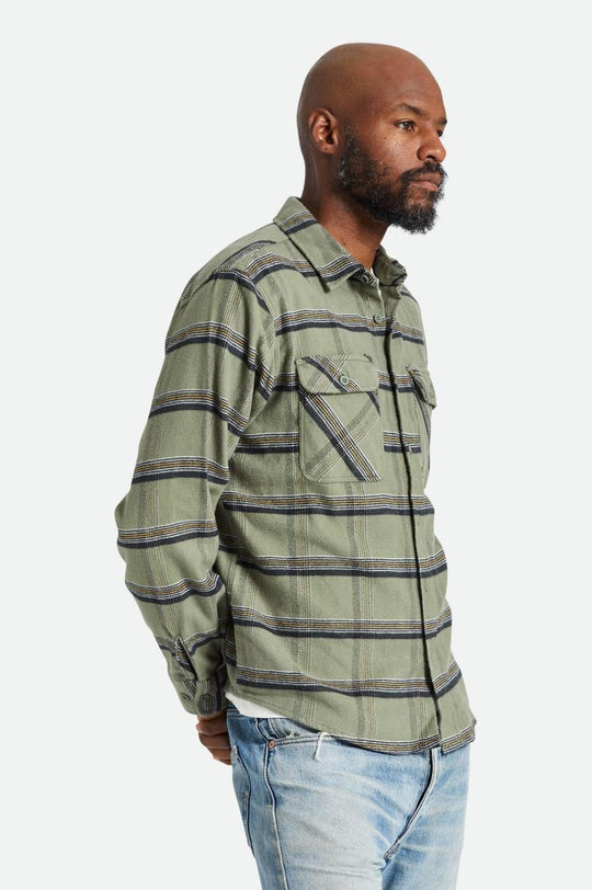 
       Brixton Bowery Stretch Water Resistant L/S Flannel - Olive Surplus/Black/White
     