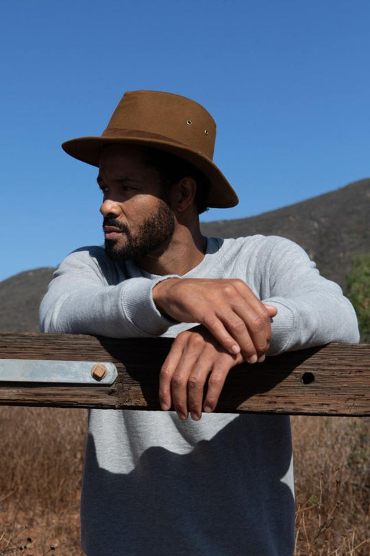 
       Brixton Messer Adventure Fedora - Desert Palm
     